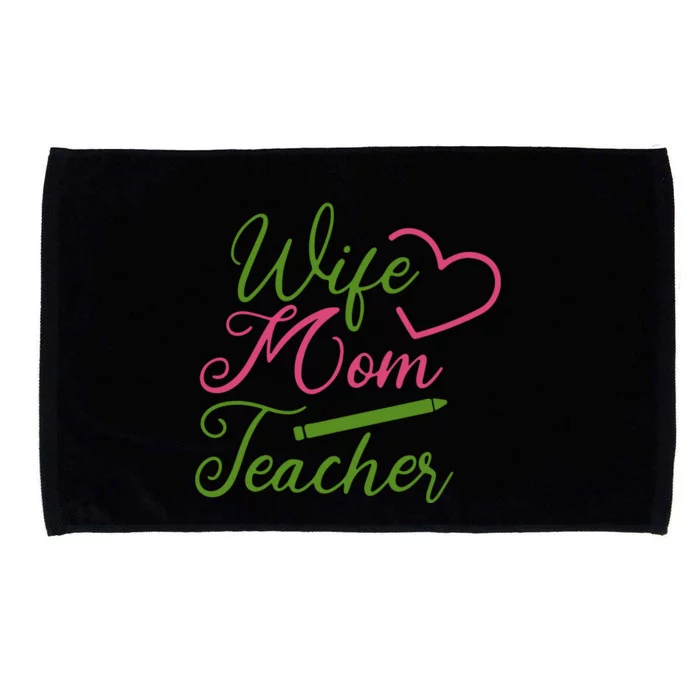 WIFE MOM TEACHER Mother's Day Gift Microfiber Hand Towel