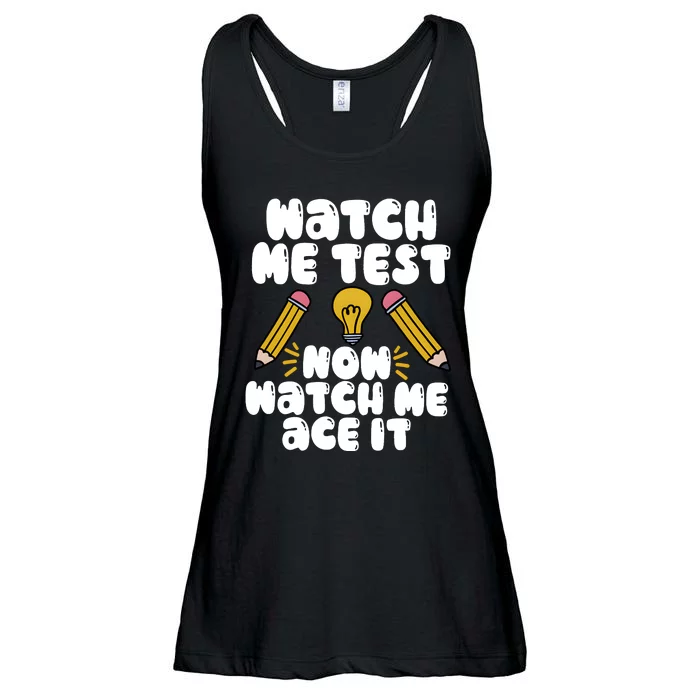 Watch Me Test Now Watch Me Ace It Test Day Ladies Essential Flowy Tank