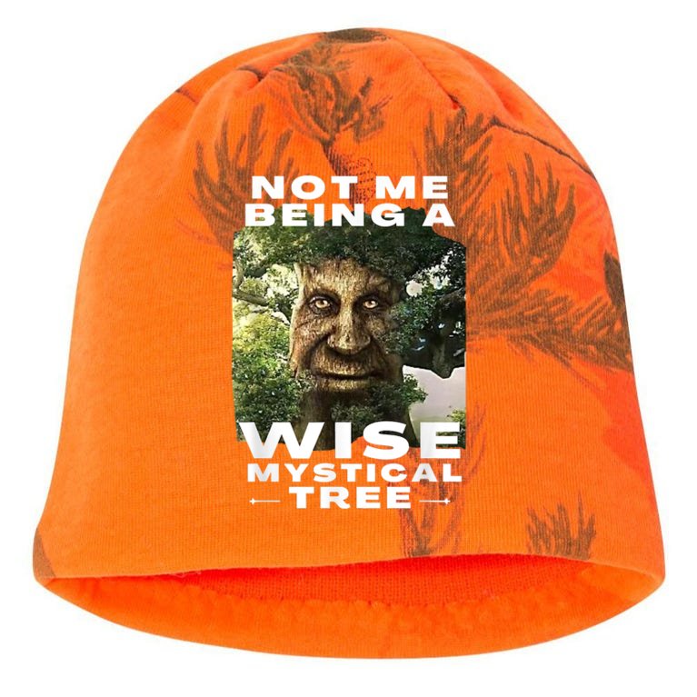 Wise Mystical Tree Face Old Mythical Oak Tree Funny Meme Kati - Camo Knit Beanie