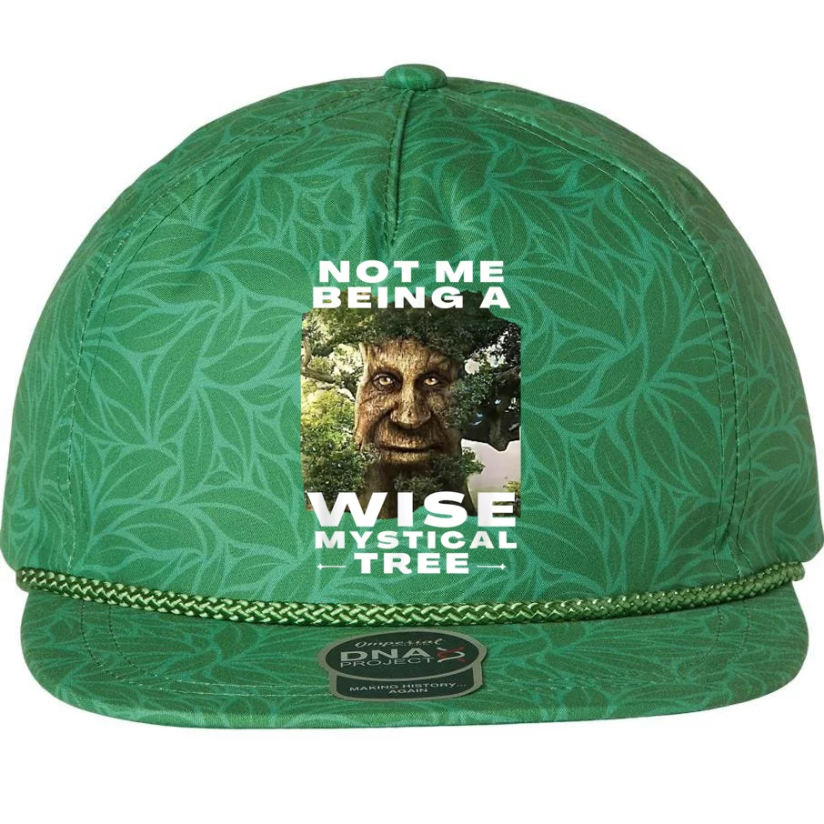 Wise Mystical Tree Face Old Mythical Oak Tree Funny Meme Aloha Rope Hat