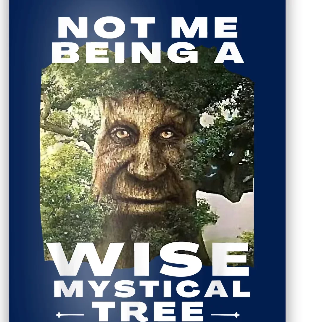 Wise Mystical Tree Face Old Mythical Oak Tree Funny Meme Crop Top Hoodie