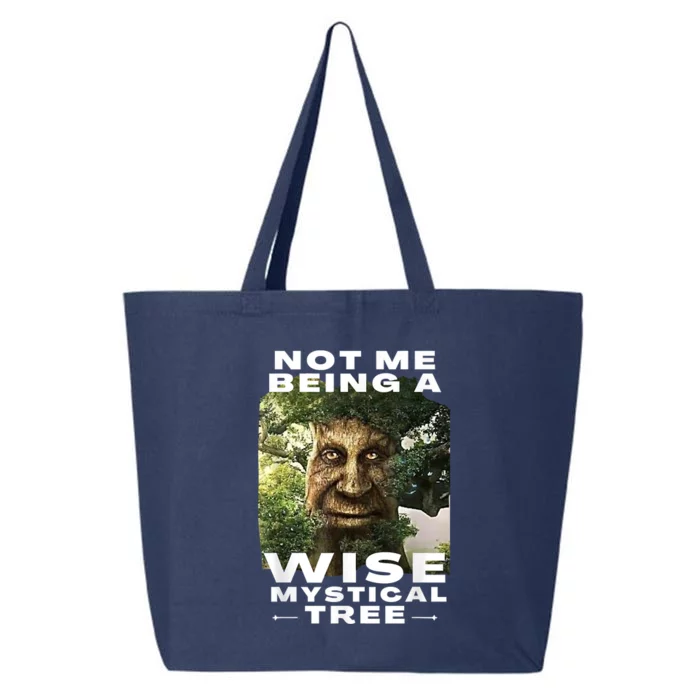 Wise Mystical Tree Face Old Mythical Oak Tree Funny Meme 25L Jumbo Tote