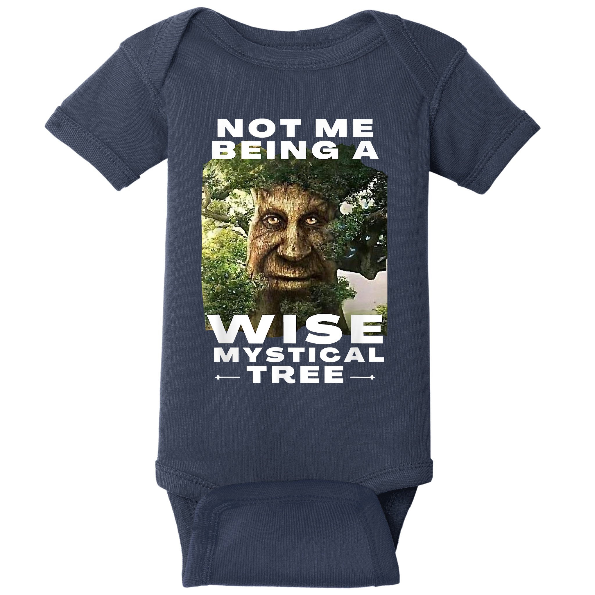Mens Wise Mystical Tree Face Old Mythical Oak Tree Funny Meme T-Shirt