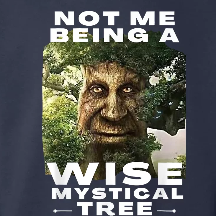 Wise Mystical Tree Face Old Mythical Oak Tree Funny Meme Crop Top Hoodie