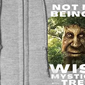 Wise Mystical Tree Face Old Mythical Oak Tree Funny Meme Full Zip Hoodie