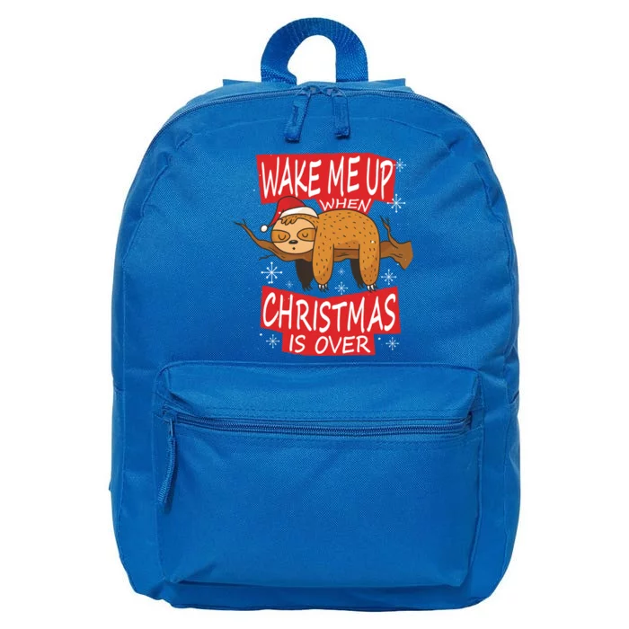 Wake Me Up When Xmas Is Over Sloth Costume Anti Christmas Meaningful Gift 16 in Basic Backpack