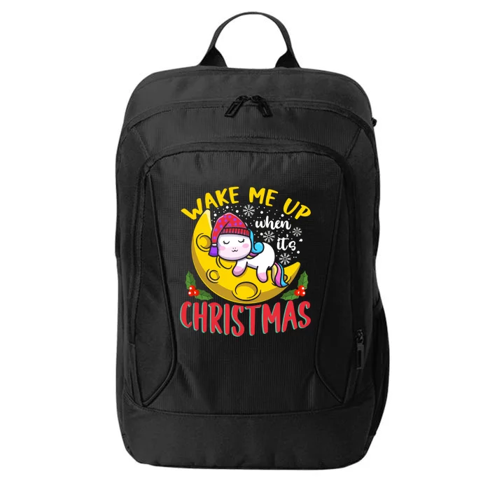 Wake Me Up For Christmas Pajama Christmas Gift City Backpack