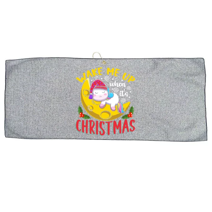 Wake Me Up For Christmas Pajama Christmas Gift Large Microfiber Waffle Golf Towel