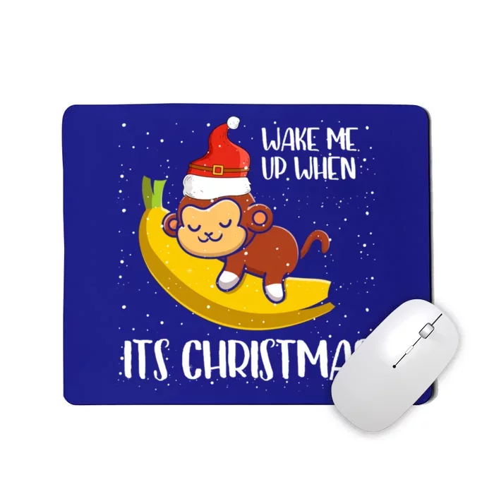 Wake Me Up For Christmas Pajama Monkeys Christmas Gift Mousepad