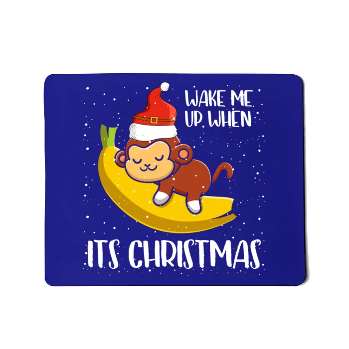 Wake Me Up For Christmas Pajama Monkeys Christmas Gift Mousepad