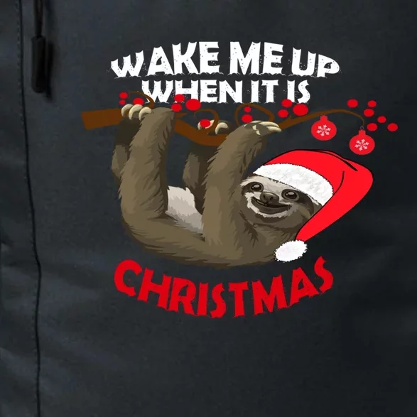 Wake Me Up When ItS Christmas Cute Sloth Design Features Cute Gift Daily Commute Backpack