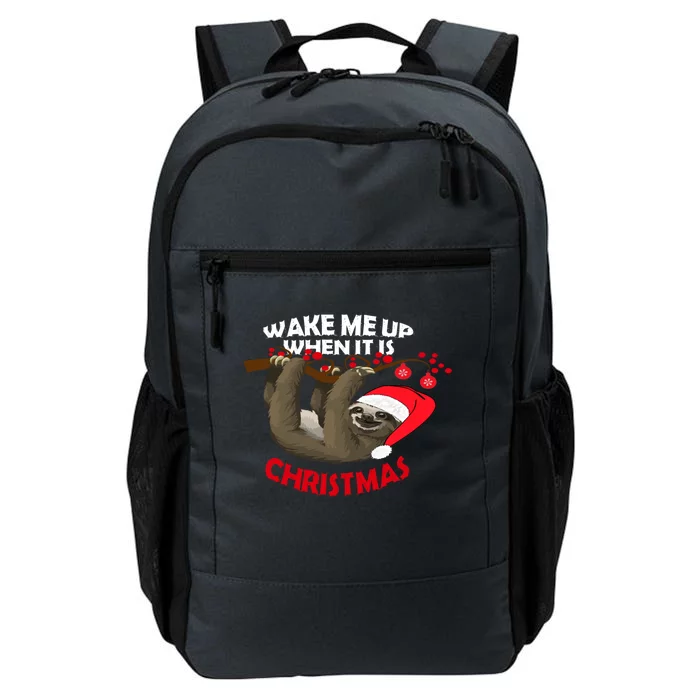 Wake Me Up When ItS Christmas Cute Sloth Design Features Cute Gift Daily Commute Backpack