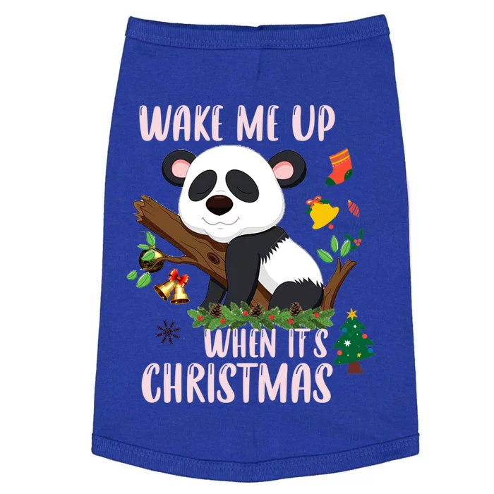 Wake Me Up When ItS Christmas Panda Xmas Martial Arts Class Gift Doggie Tank