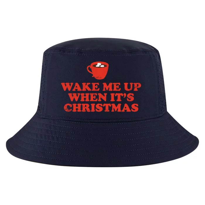 Wake Me Up When ItS Christmas Gift Cool Comfort Performance Bucket Hat