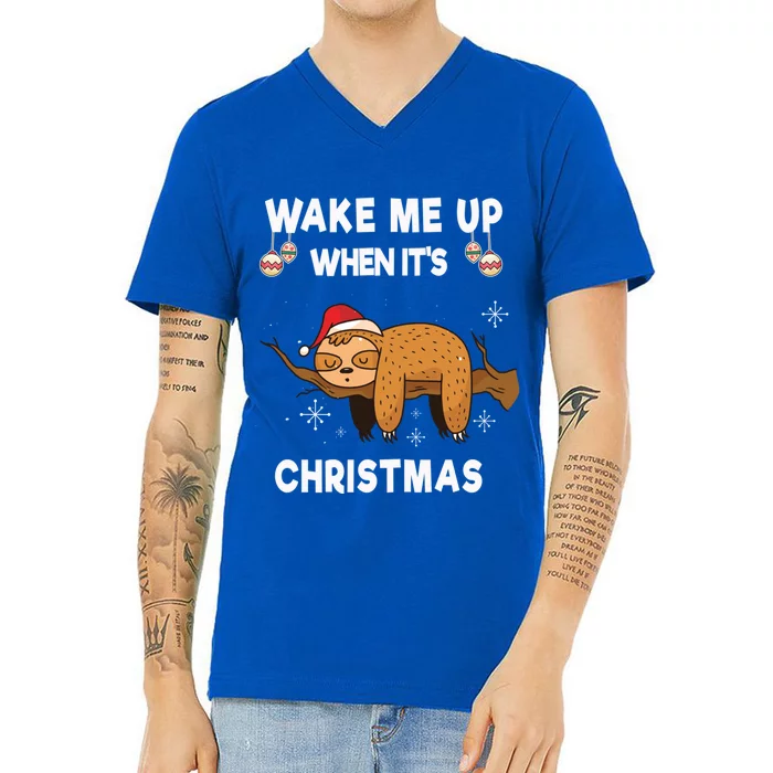 Wake Me Up When ItS Christmas Meaningful Gift V-Neck T-Shirt