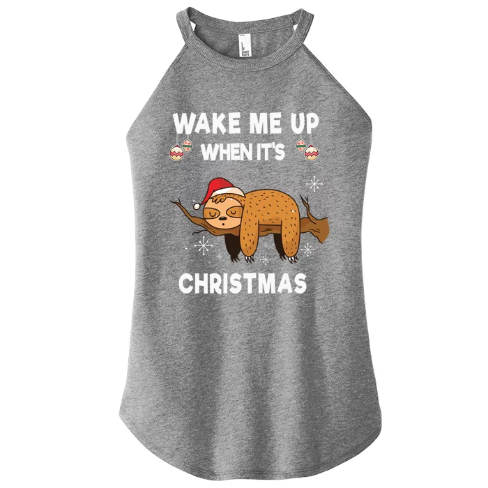 Wake Me Up When ItS Christmas Meaningful Gift Women’s Perfect Tri Rocker Tank