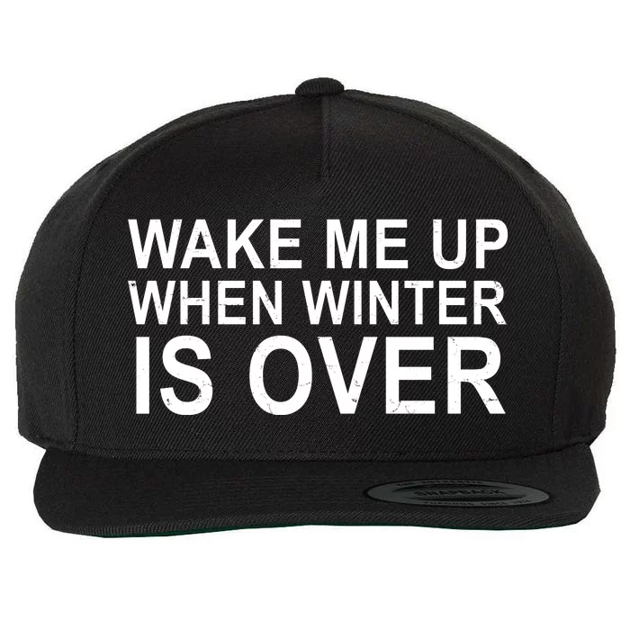 Wake Me Up When Winter Is Over Wool Snapback Cap