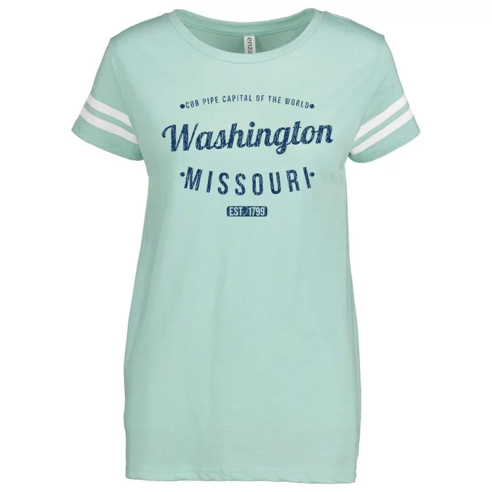 Washington Missouri Vintage Souvenir Washington Enza Ladies Jersey Football T-Shirt