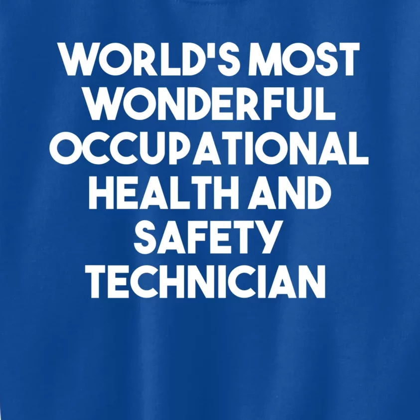 World's Most Wonderful Occupational Health Safety Technician Funny Gift Kids Sweatshirt