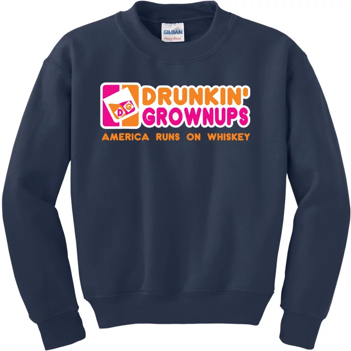 Whiskey Men Women Drunkin Grownups Whiskey Drinker Gifts Kids Sweatshirt