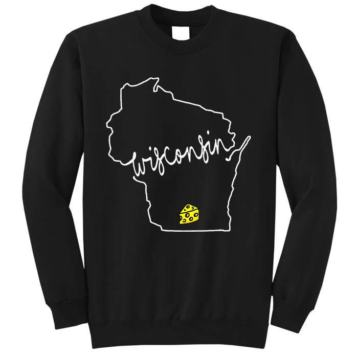 Womens Madison Wisconsin Cheese Funny WI Home State Tall Sweatshirt