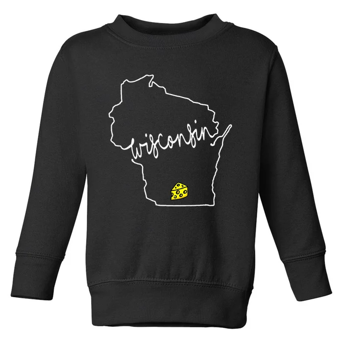 Womens Madison Wisconsin Cheese Funny WI Home State Toddler Sweatshirt