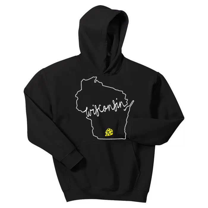 Womens Madison Wisconsin Cheese Funny WI Home State Kids Hoodie