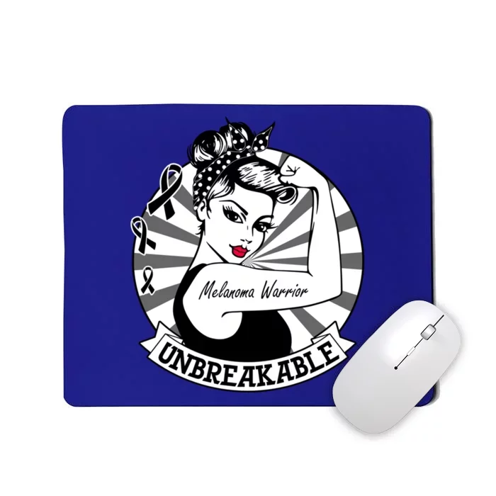 Wo Melanoma Warrior Unbreakable Cool Gift Melanoma Awareness Gift Mousepad