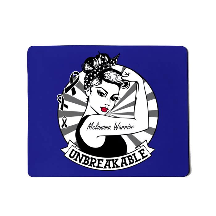 Wo Melanoma Warrior Unbreakable Cool Gift Melanoma Awareness Gift Mousepad