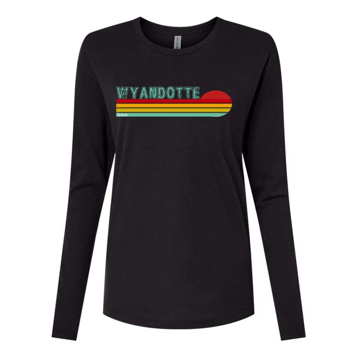 Wyandotte Michigan Womens Cotton Relaxed Long Sleeve T-Shirt