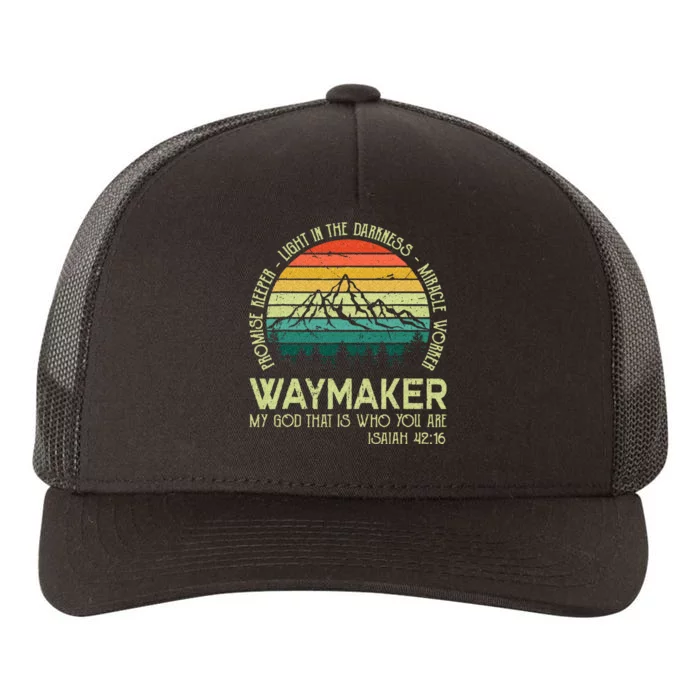 Waymaker Miracle Worker Promise Keeper Christian Apparel Yupoong Adult 5-Panel Trucker Hat