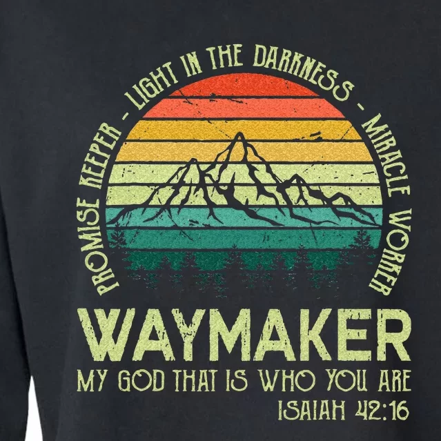 Waymaker Miracle Worker Promise Keeper Christian Apparel Cropped Pullover Crew