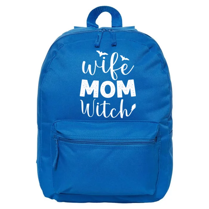 Wife Mom Witch Funny Halloween Saying Meaningful Gift 16 in Basic Backpack