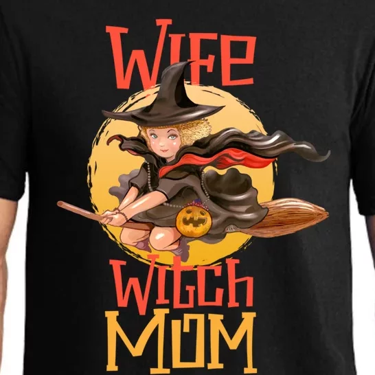 Wife Mom Witch Funny Halloween Costume Gift Pajama Set