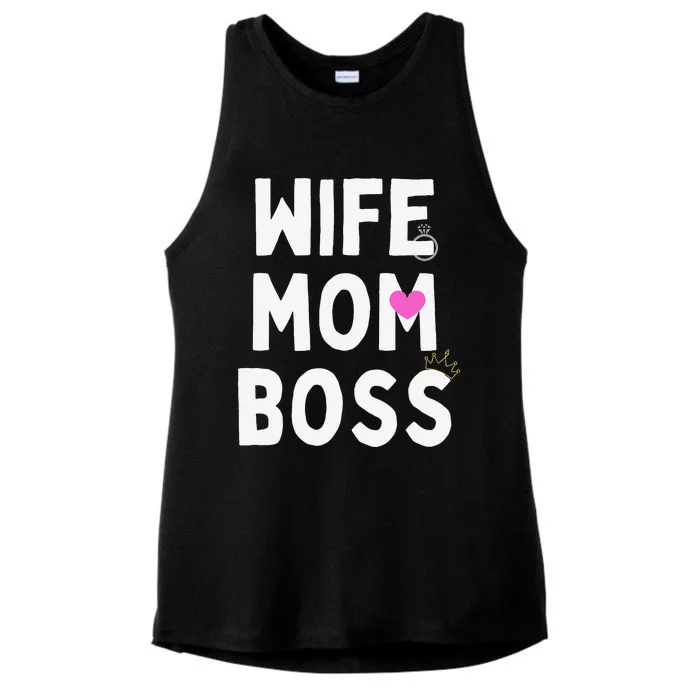 Wife Mom Women's Empowerment International Women's Day Ladies Tri-Blend Wicking Tank