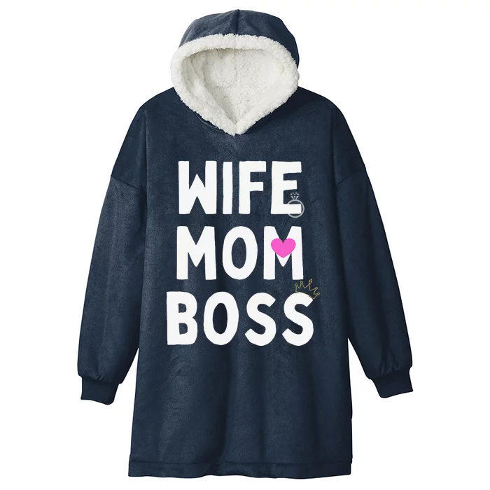 Wife Mom Women's Empowerment International Women's Day Hooded Wearable Blanket