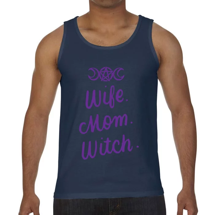 Wife Mom Witch Funny Halloween Funny Gift Witchcraft Wicca Gift Comfort Colors® Tank Top