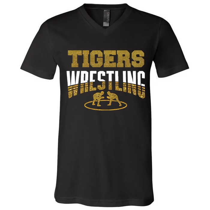 Wrestling Mom Wrestler V-Neck T-Shirt