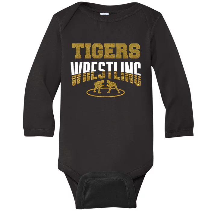 Wrestling Mom Wrestler Baby Long Sleeve Bodysuit