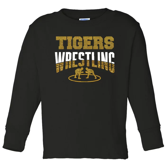 Wrestling Mom Wrestler Toddler Long Sleeve Shirt