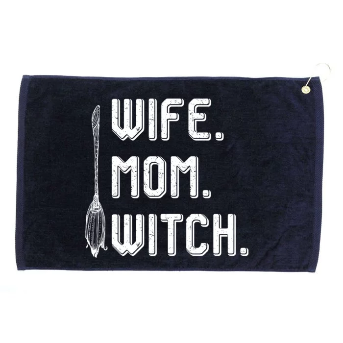 Wife Mom Witch Halloween Costume Mom Witch Great Gift Grommeted Golf Towel