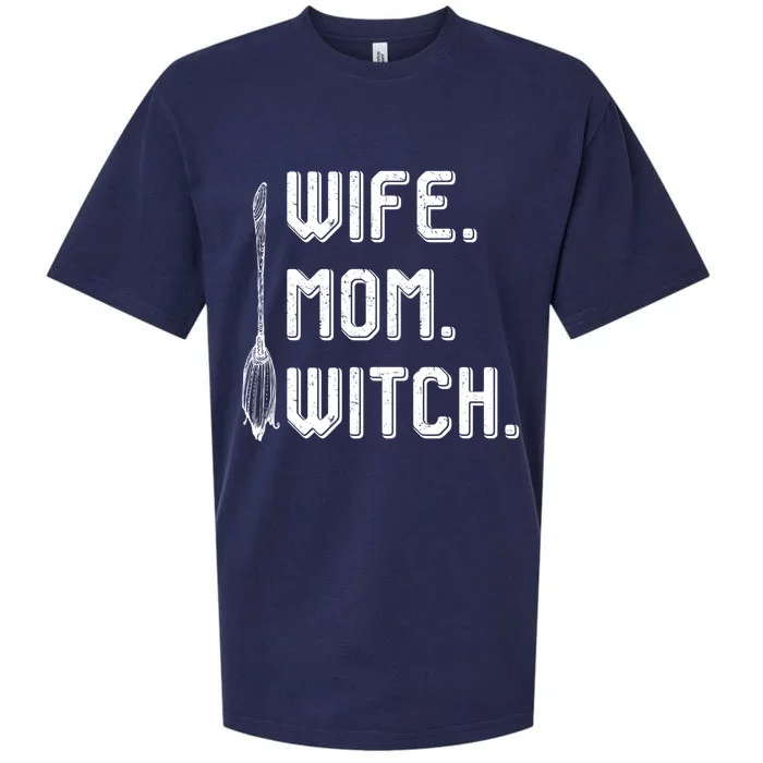 Wife Mom Witch Halloween Costume Mom Witch Great Gift Sueded Cloud Jersey T-Shirt