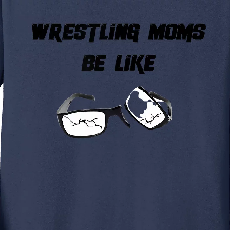 Wrestling Mom Kids Long Sleeve Shirt