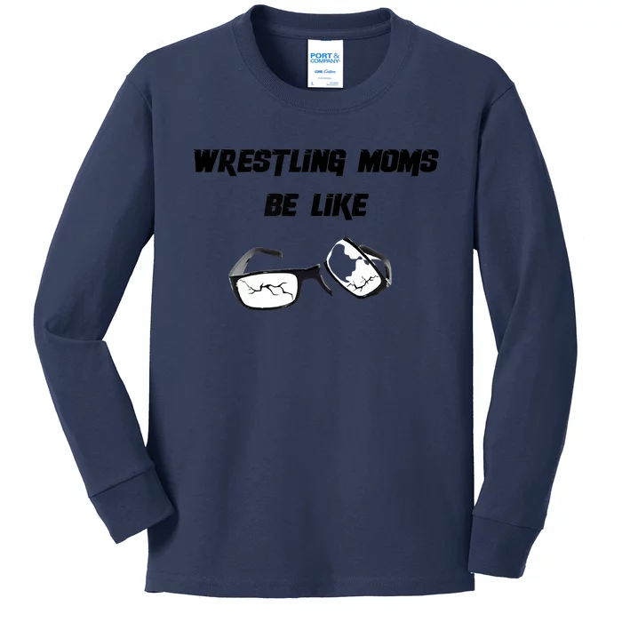 Wrestling Mom Kids Long Sleeve Shirt