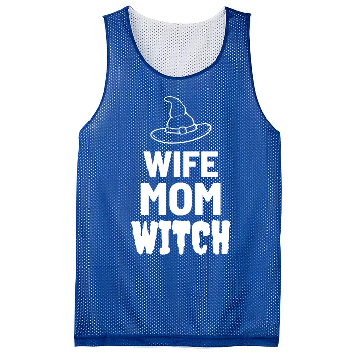 Wife Mom Witch Halloween Funny Joke Gift Mesh Reversible Basketball Jersey Tank