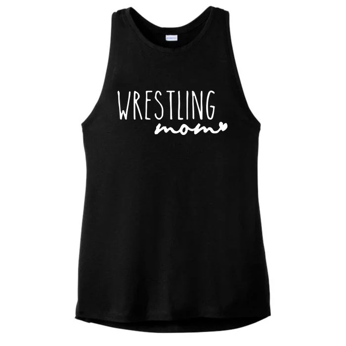 Wrestling Mom Wrestler Mom Ladies Tri-Blend Wicking Tank