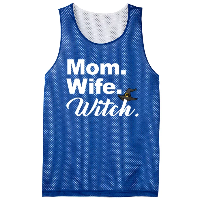 Wife Mom Witch Novelty Halloween Meaningful Gift Mesh Reversible Basketball Jersey Tank