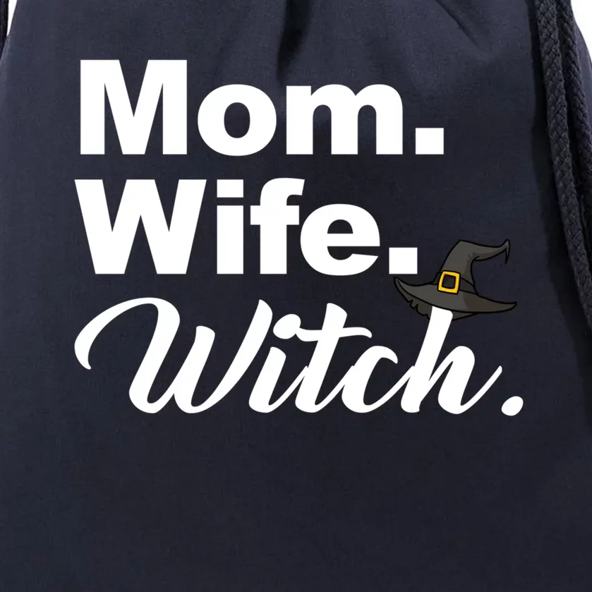 Wife Mom Witch Novelty Halloween Meaningful Gift Drawstring Bag