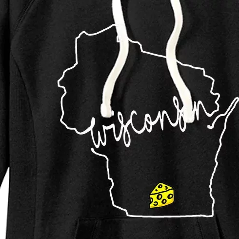 Womens Madison Wisconsin Cheese Funny WI Home State Women's Fleece Hoodie