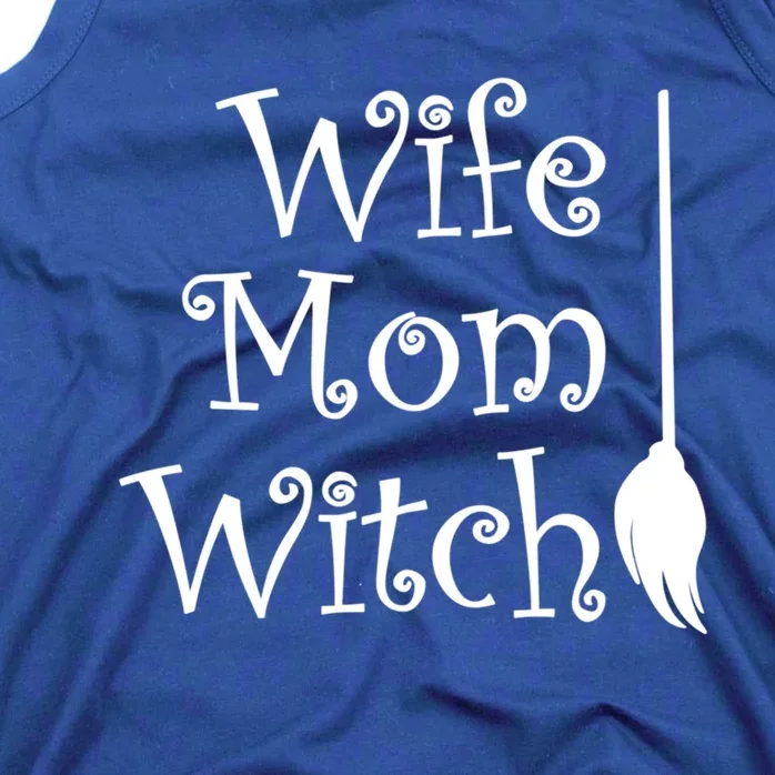 Wife Mom Witch With Broom Gift Tank Top